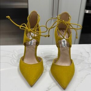 Steve Madden Yellow Lace-Up Heels